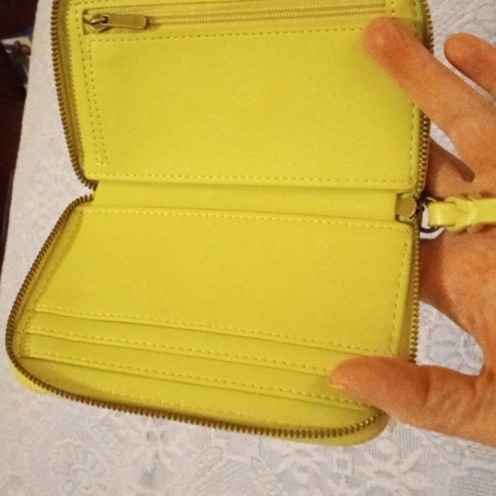 Universal Thread Lemon/Lime Zip Around Wallet, Nw… - image 3